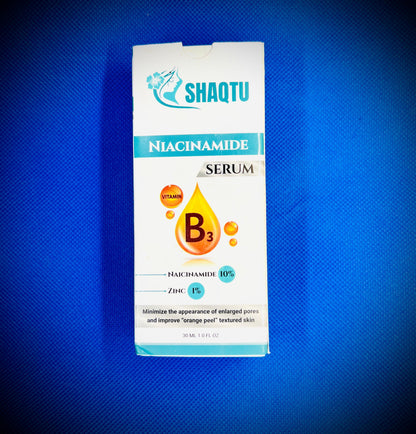 SHAQTU Niacinamide 10% + Zinc 1% Serum – Vitamin B3 for Clear, Smooth & Radiant Skin (30ml)