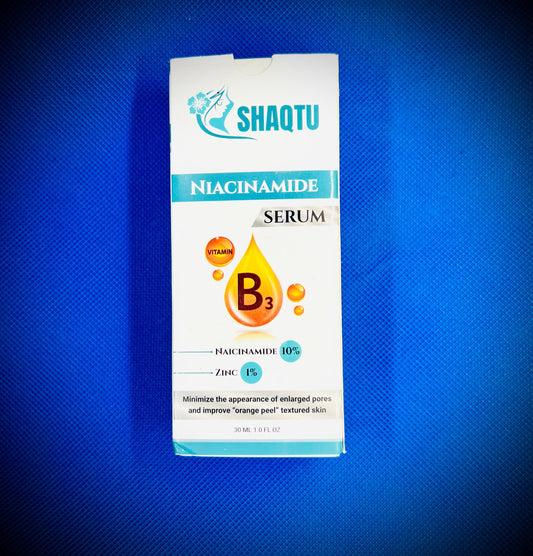 SHAQTU Niacinamide 10% + Zinc 1% Serum – Vitamin B3 for Clear, Smooth & Radiant Skin (30ml)